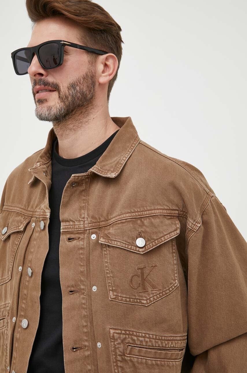 Calvin Klein Jeans Дънково яке в кафяво преходен - Pepit.bg