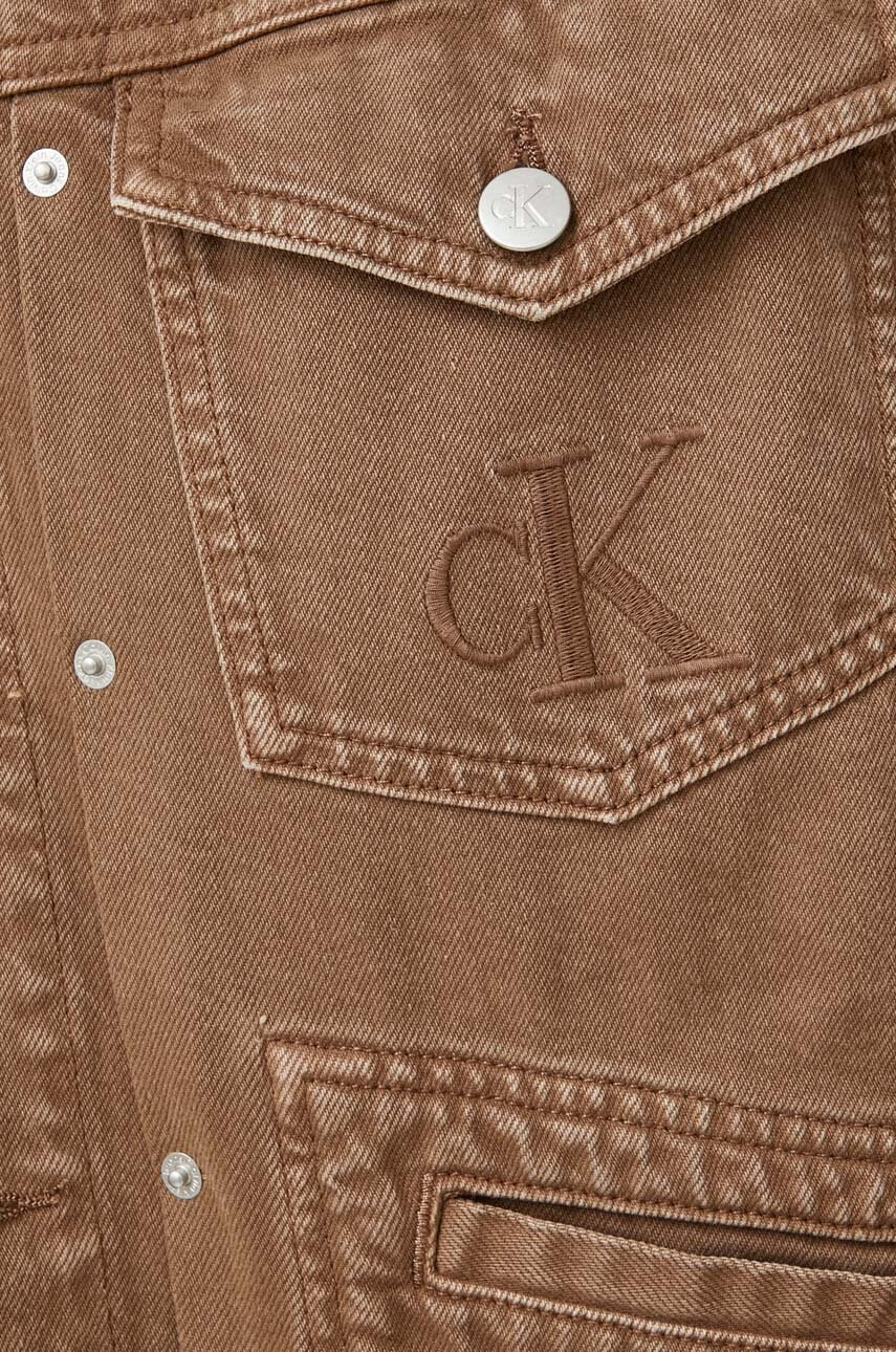 Calvin Klein Jeans Дънково яке в кафяво преходен - Pepit.bg