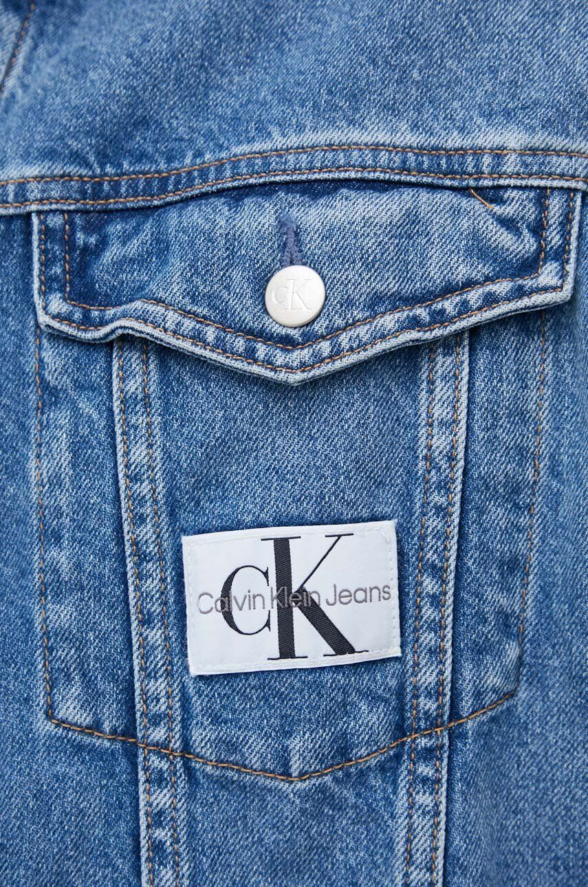 Calvin Klein Jeans Дънково яке в синьо с преходна изолация с уголемена кройка - Pepit.bg