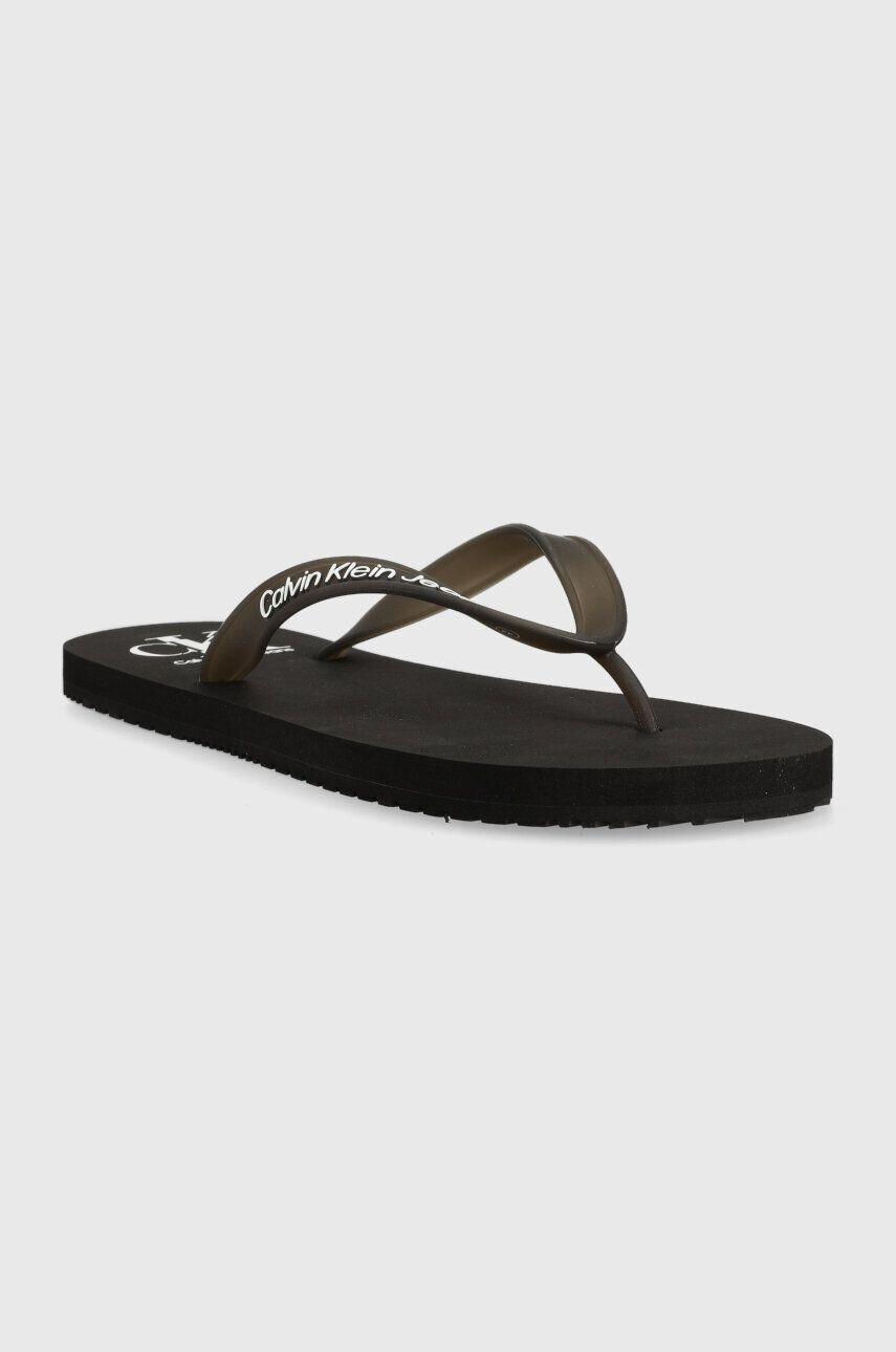 Calvin Klein Jeans Джапанки BEACH SANDAL AOP в черно YM0YM00656 - Pepit.bg