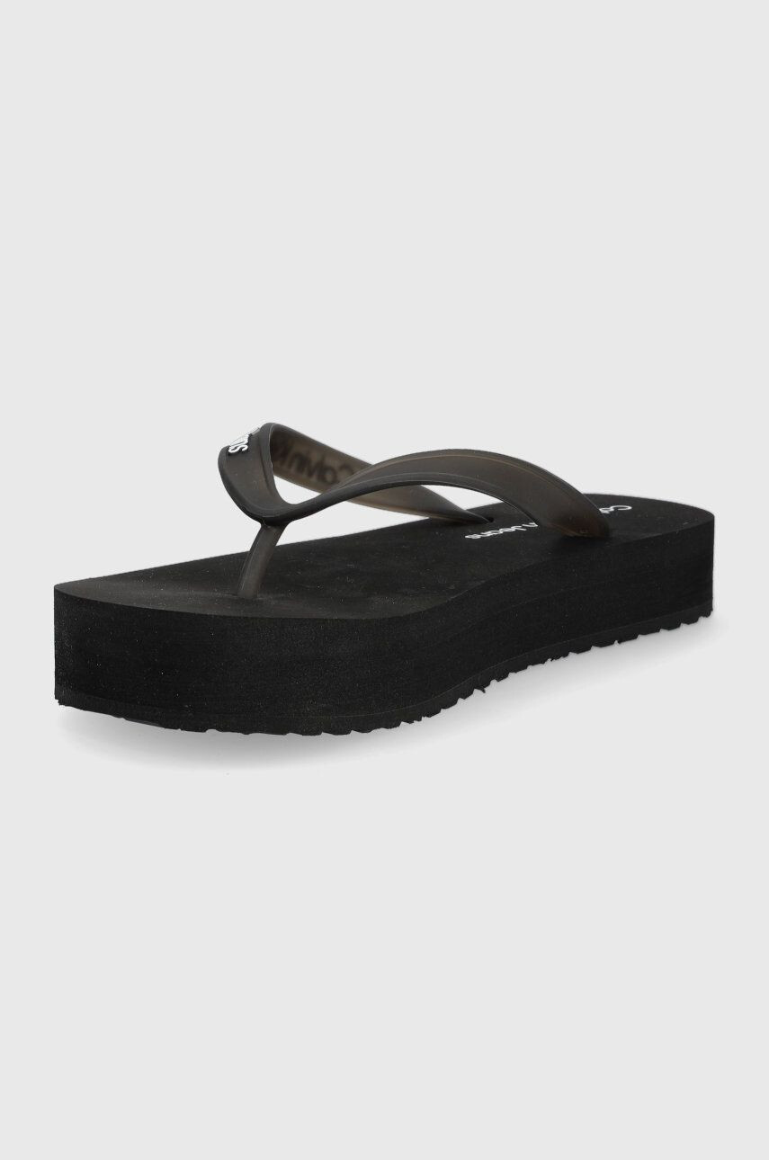 Calvin Klein Jeans Джапанки BEACH SANDAL FLATFORM в черно с равна подметка YW0YW00716 - Pepit.bg