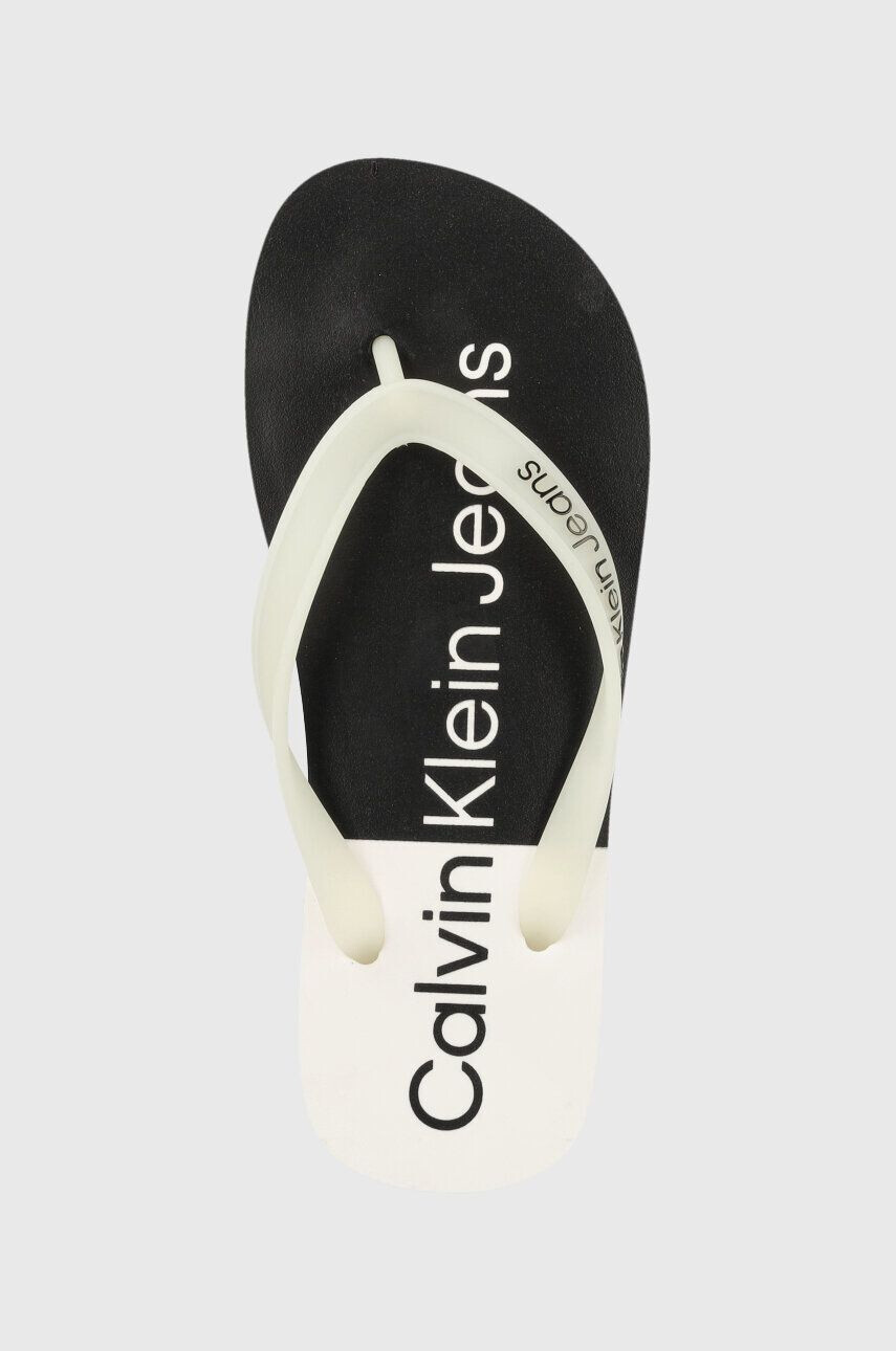 Calvin Klein Jeans Джапанки BEACH SANDAL FLATFORM в бяло с равна подметка YW0YW00716 - Pepit.bg