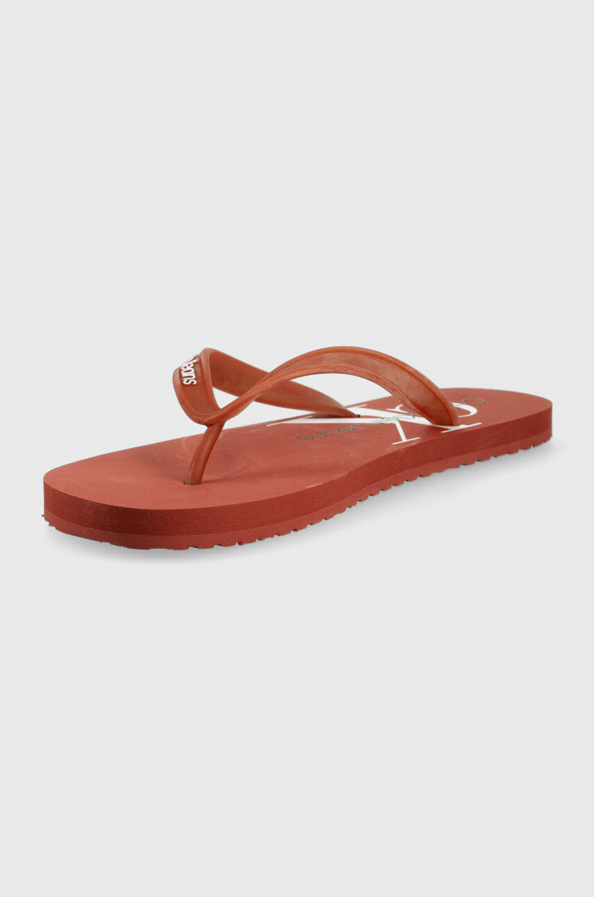 Calvin Klein Jeans Джапанки Beach Sandal Monogram в червено - Pepit.bg
