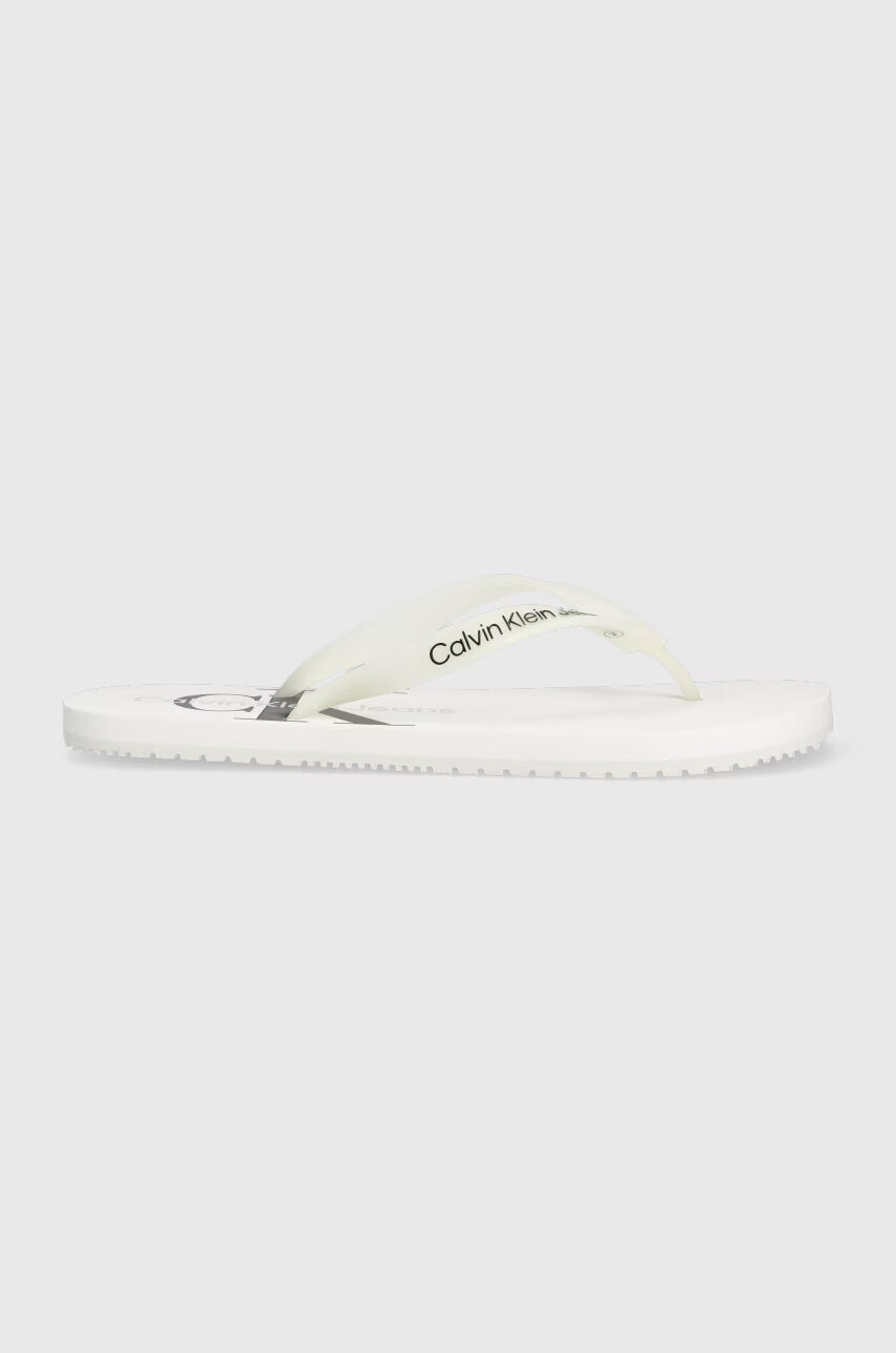 Calvin Klein Jeans Джапанки BEACH SANDAL MONOGRAM TPU в бяло - Pepit.bg
