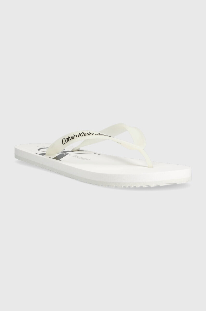 Calvin Klein Jeans Джапанки BEACH SANDAL MONOGRAM TPU в бяло - Pepit.bg