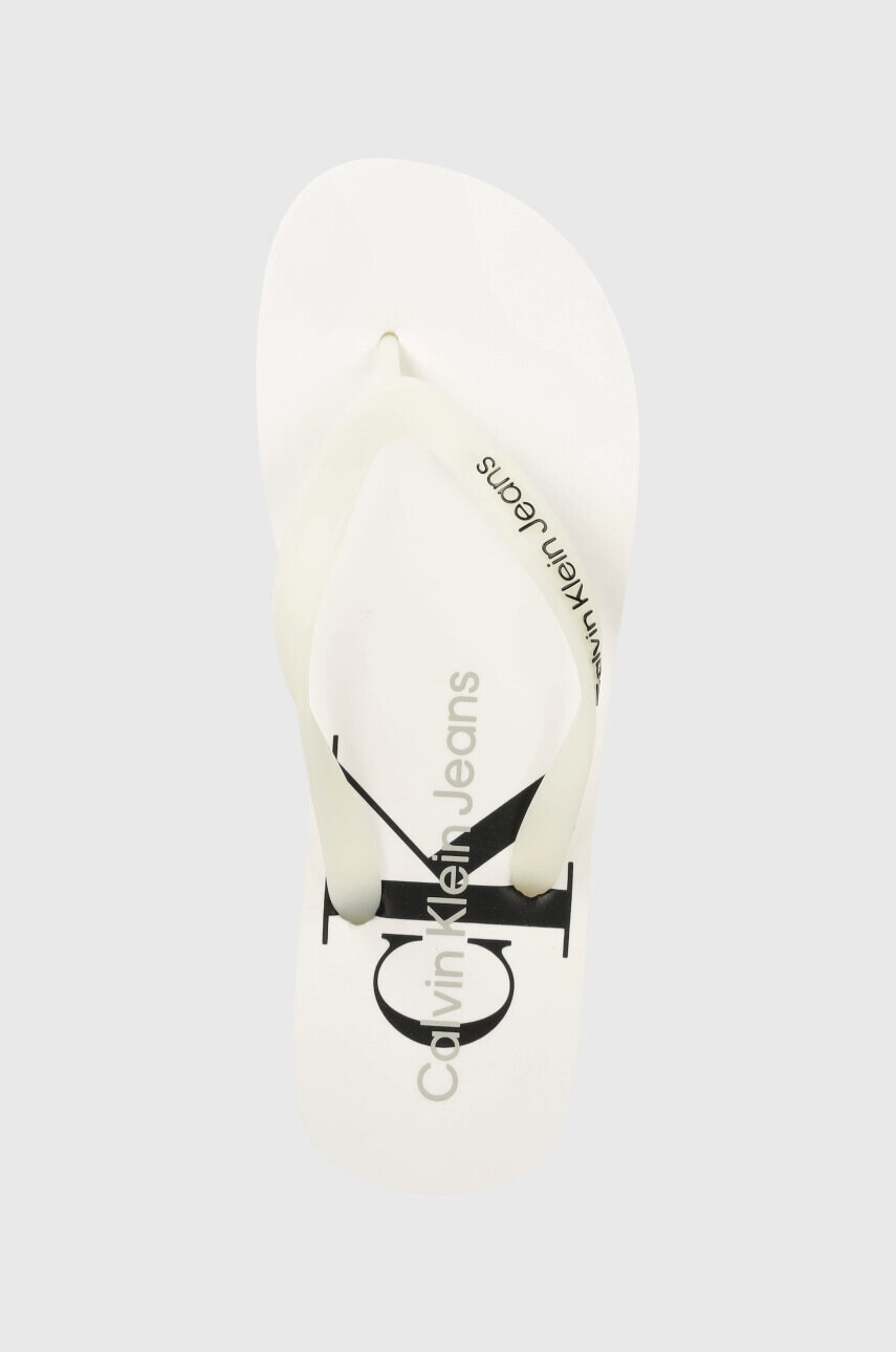 Calvin Klein Jeans Джапанки BEACH SANDAL MONOGRAM TPU в бяло - Pepit.bg