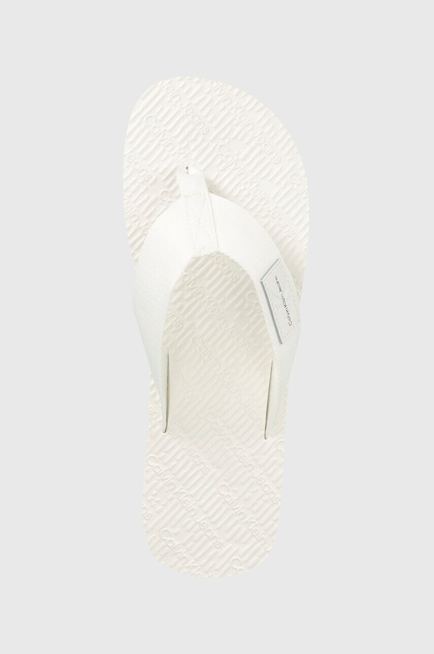 Calvin Klein Jeans Джапанки BEACH SANDAL WOVEN PATCH в бяло - Pepit.bg