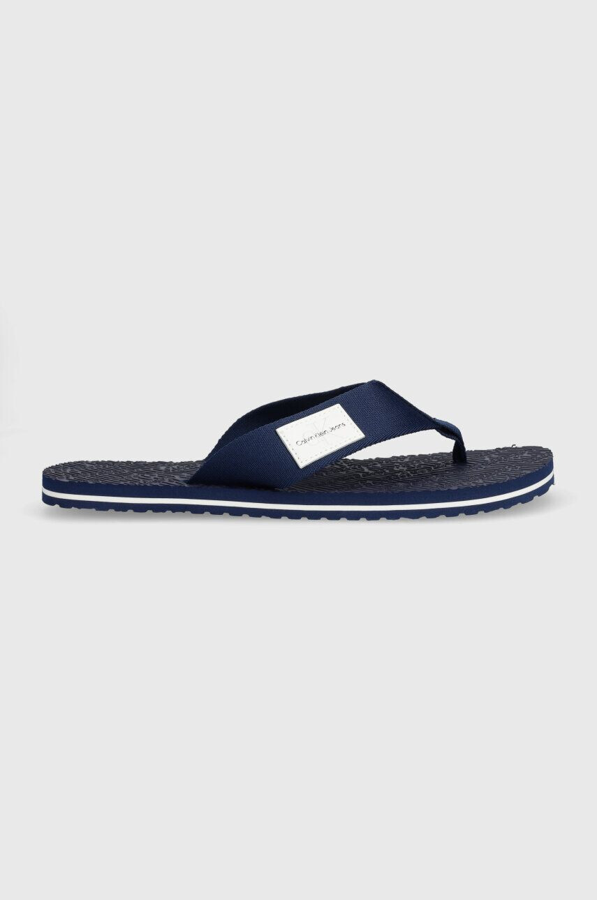 Calvin Klein Jeans Джапанки BEACH SANDAL WOVEN PATCH в тъмносиньо - Pepit.bg