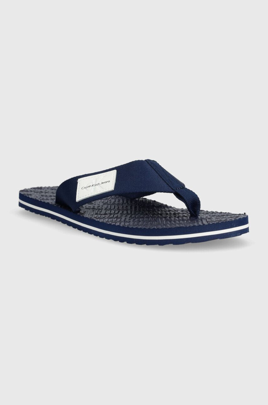 Calvin Klein Jeans Джапанки BEACH SANDAL WOVEN PATCH в тъмносиньо - Pepit.bg