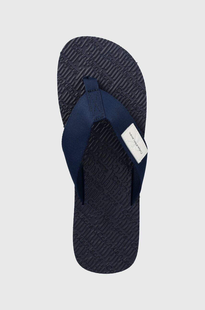 Calvin Klein Jeans Джапанки BEACH SANDAL WOVEN PATCH в тъмносиньо - Pepit.bg