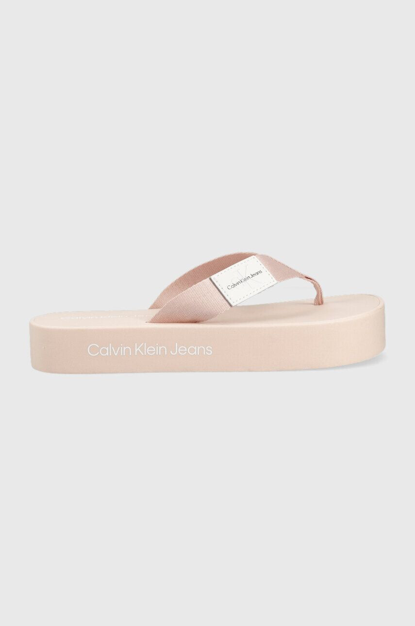 Calvin Klein Jeans Джапанки FLATFORM FLIPFLOP в розово с платформа YW0YW00993 - Pepit.bg