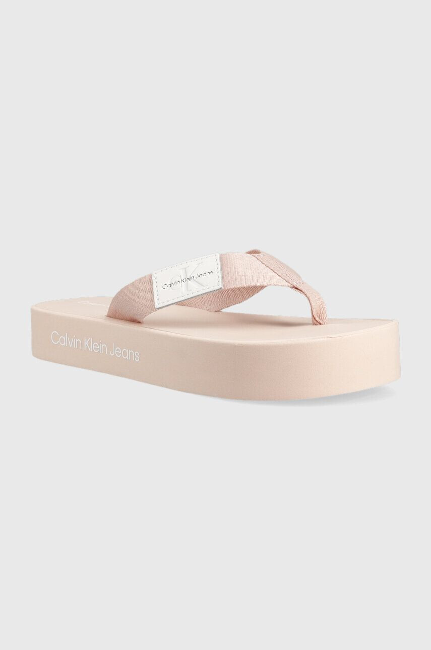 Calvin Klein Jeans Джапанки FLATFORM FLIPFLOP в розово с платформа YW0YW00993 - Pepit.bg