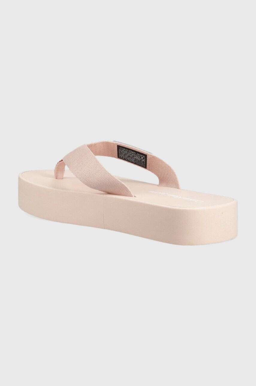 Calvin Klein Jeans Джапанки FLATFORM FLIPFLOP в розово с платформа YW0YW00993 - Pepit.bg