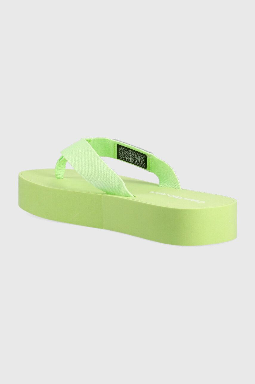 Calvin Klein Jeans Джапанки FLATFORM FLIPFLOP в зелено с платформа YW0YW00993 - Pepit.bg