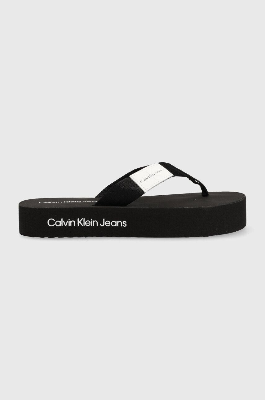 Calvin Klein Jeans Джапанки FLATFORM FLIPFLOP в черно с платформа YW0YW00993 - Pepit.bg