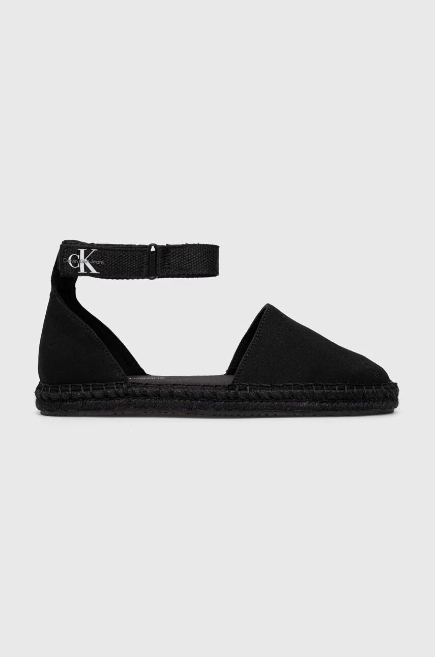 Calvin Klein Jeans Еспадрили ANKLE ESPADRILLE в черно YW0YW01027 - Pepit.bg