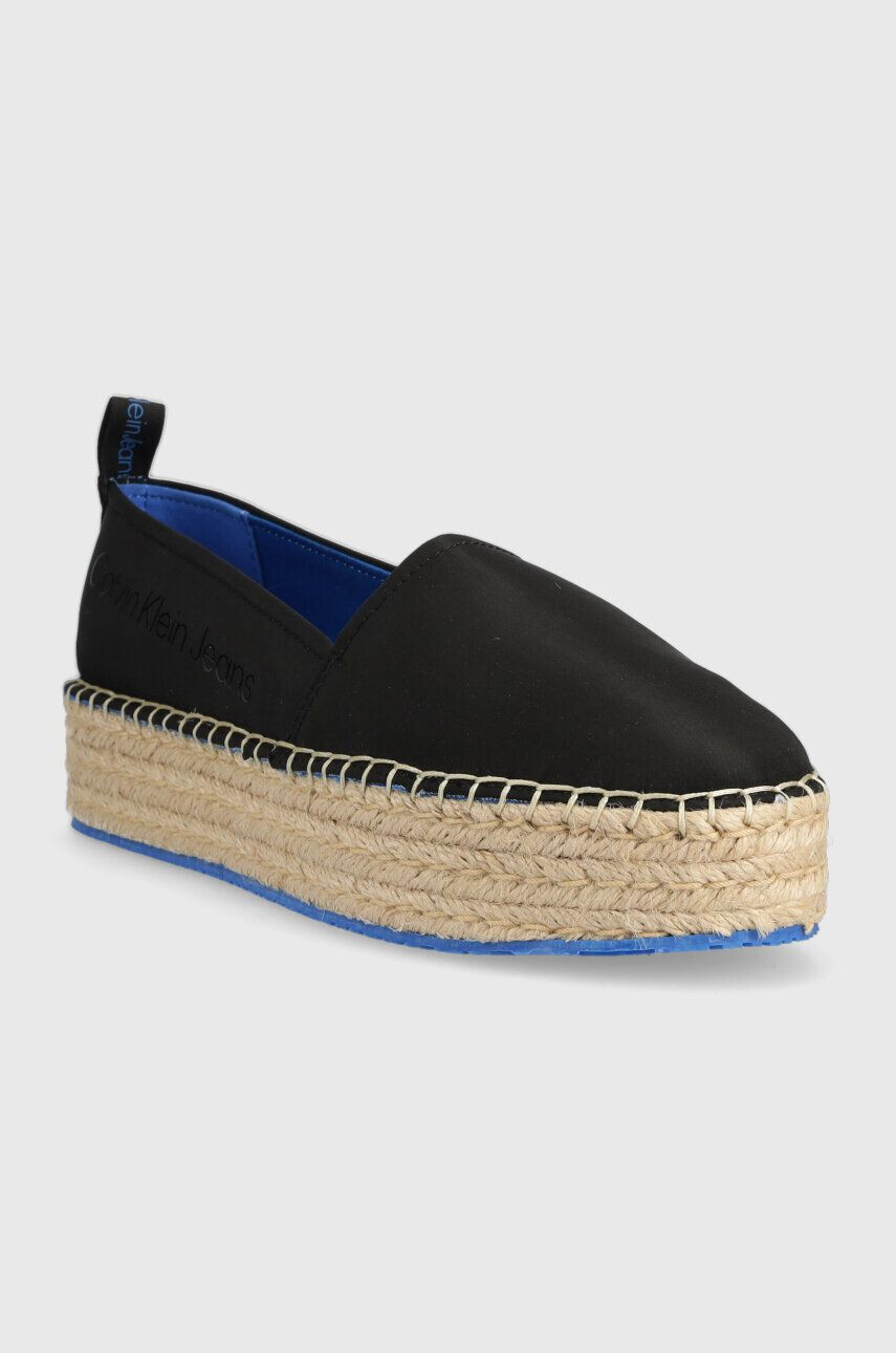 Calvin Klein Jeans Еспадрили FLATFORM ESPADRILLE SOFT NY в черно с платформа YW0YW00989 - Pepit.bg