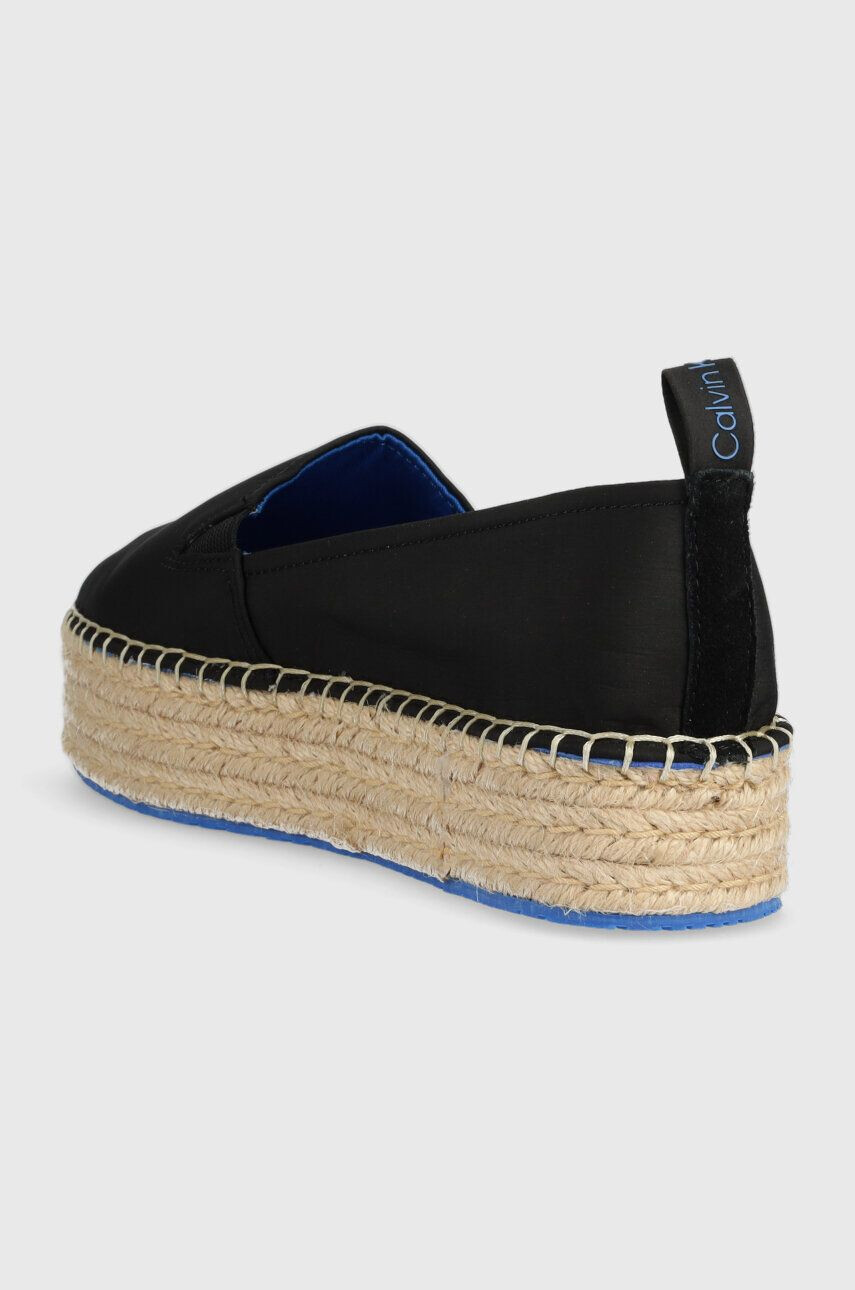 Calvin Klein Jeans Еспадрили FLATFORM ESPADRILLE SOFT NY в черно с платформа YW0YW00989 - Pepit.bg