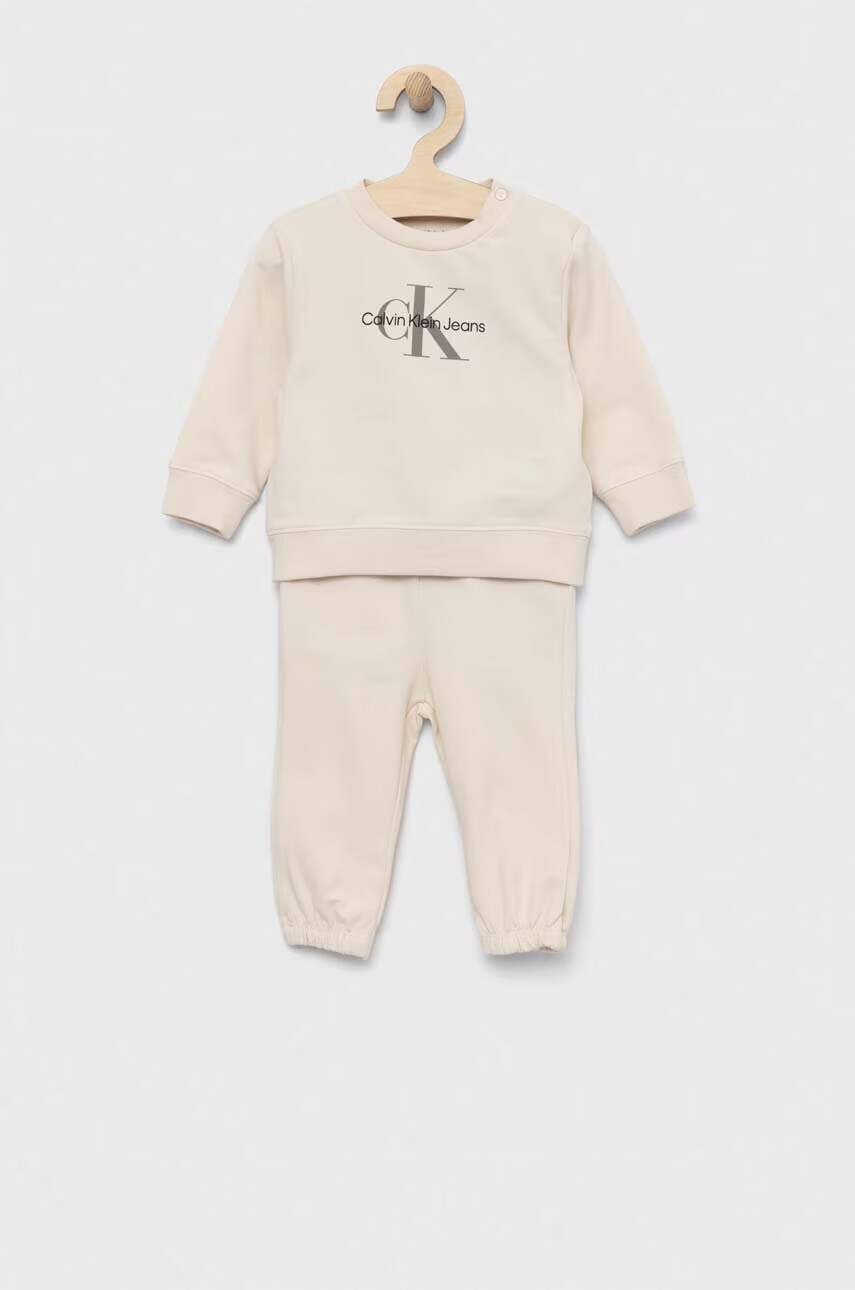 Calvin Klein Jeans Комплект за бебета в бежово - Pepit.bg