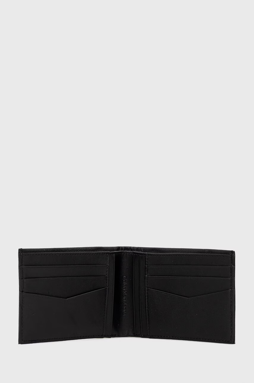 Calvin Klein Jeans Кожен портфейл мъжки в черно - Pepit.bg