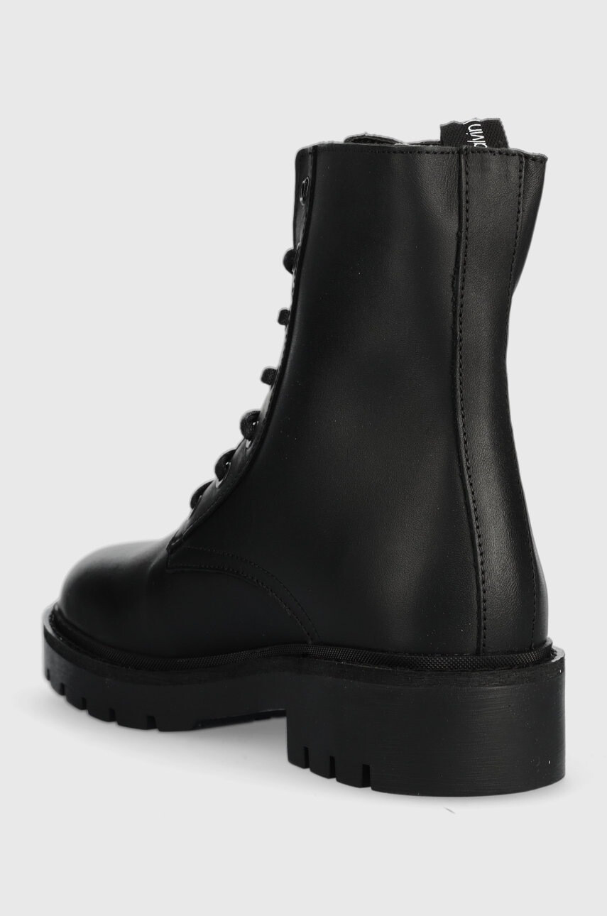 Calvin Klein Jeans Кожени боти в черно с платформа - Pepit.bg