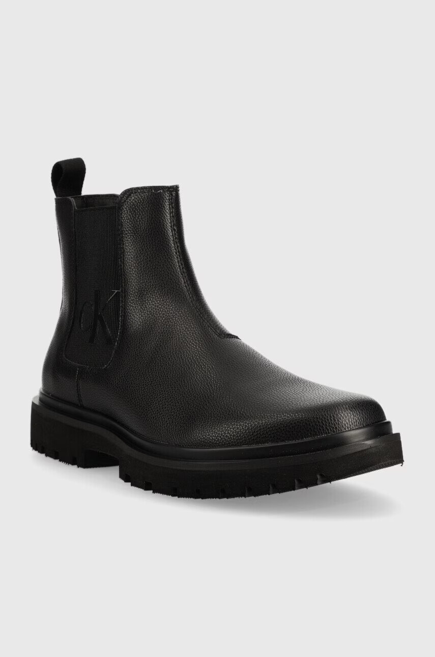 Calvin Klein Jeans Кожени боти челси Lug Mid Chelsea Boot 2 - Pepit.bg