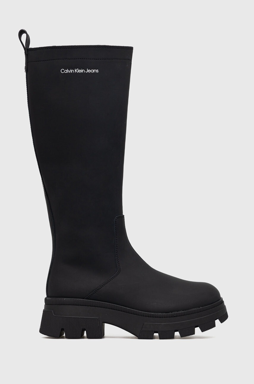 Calvin Klein Jeans Кожени ботуши Chunky Combat - Pepit.bg