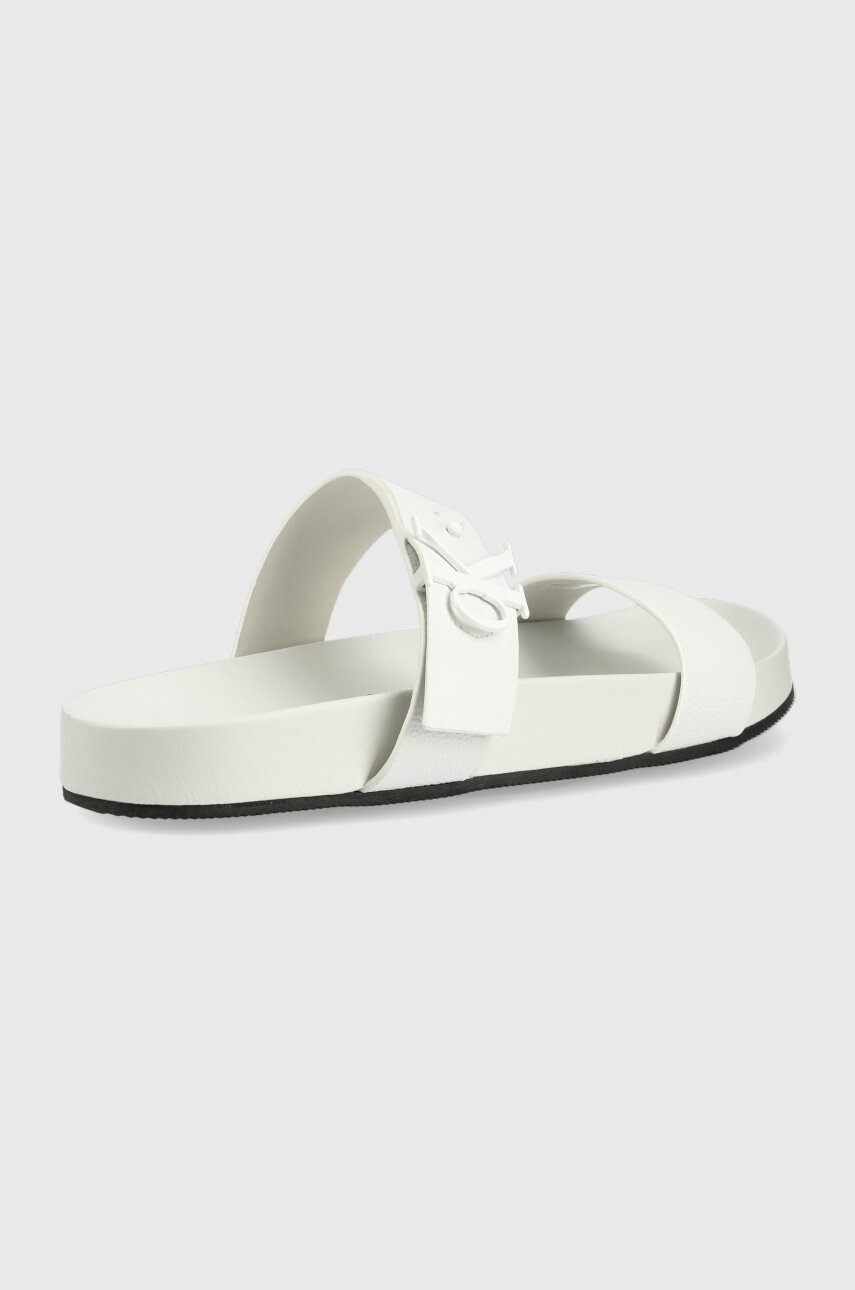 Calvin Klein Jeans Кожени чехли в бяло - Pepit.bg
