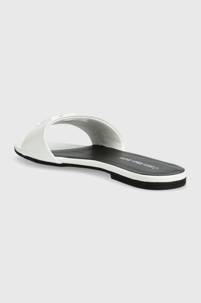 Calvin Klein Jeans Кожени чехли FLAT SANDAL STRAP HW в бяло YW0YW00952 - Pepit.bg