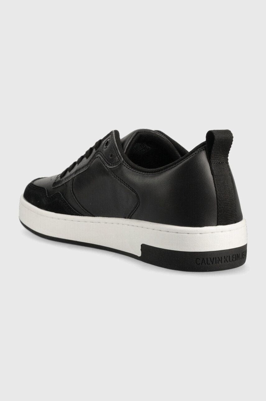 Calvin Klein Jeans Кожени маратонки Basket Cupsole Low Lth Mono в черно - Pepit.bg