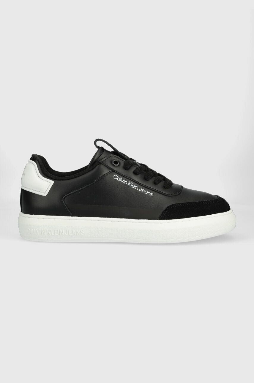 Calvin Klein Jeans Кожени маратонки CASUAL CUPSOLE HIGH/LOW FREQ в черно - Pepit.bg