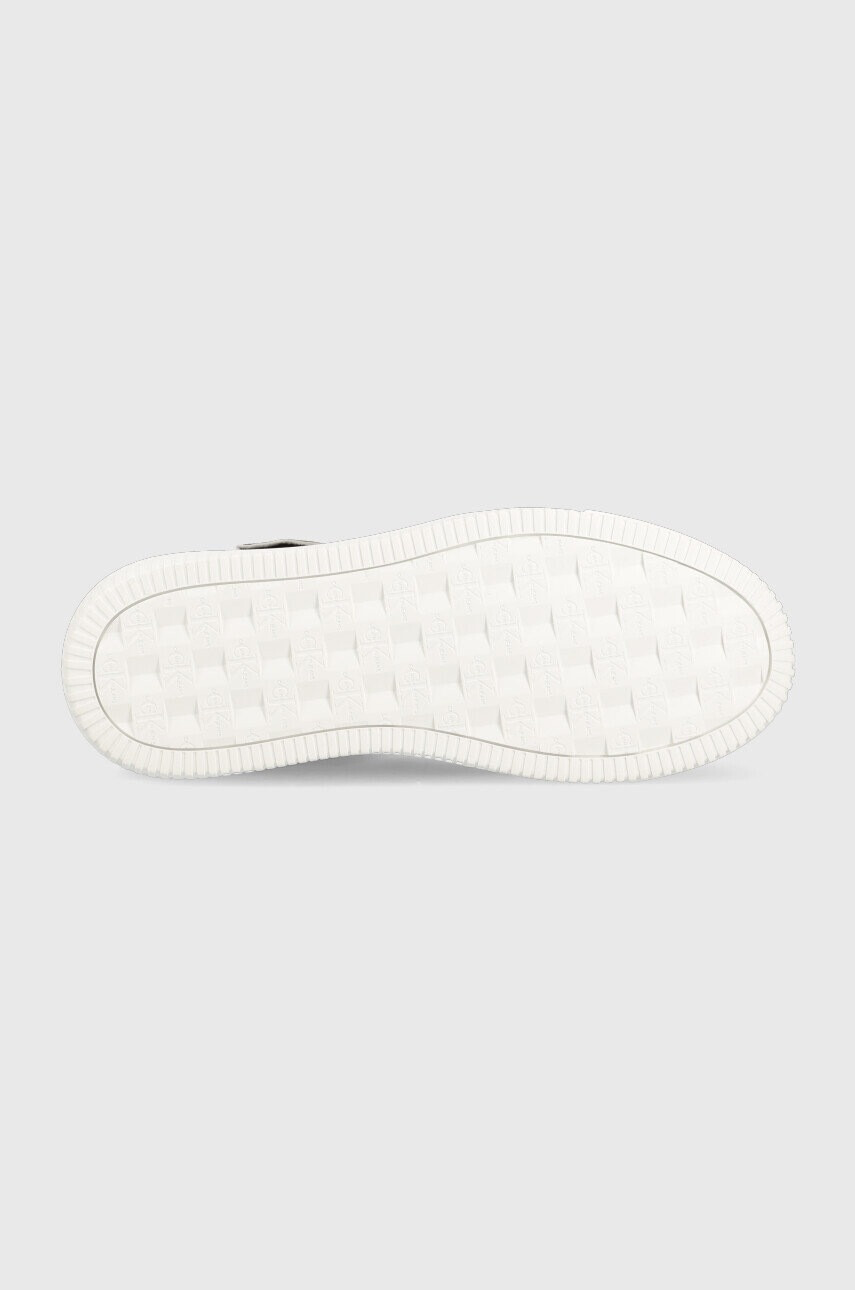 Calvin Klein Jeans Кожени маратонки Chunky Cupsole Laceup Mid в черно - Pepit.bg