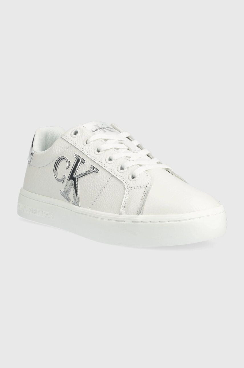 Calvin Klein Jeans Кожени маратонки Classic Cupsole Laceup Low - Pepit.bg