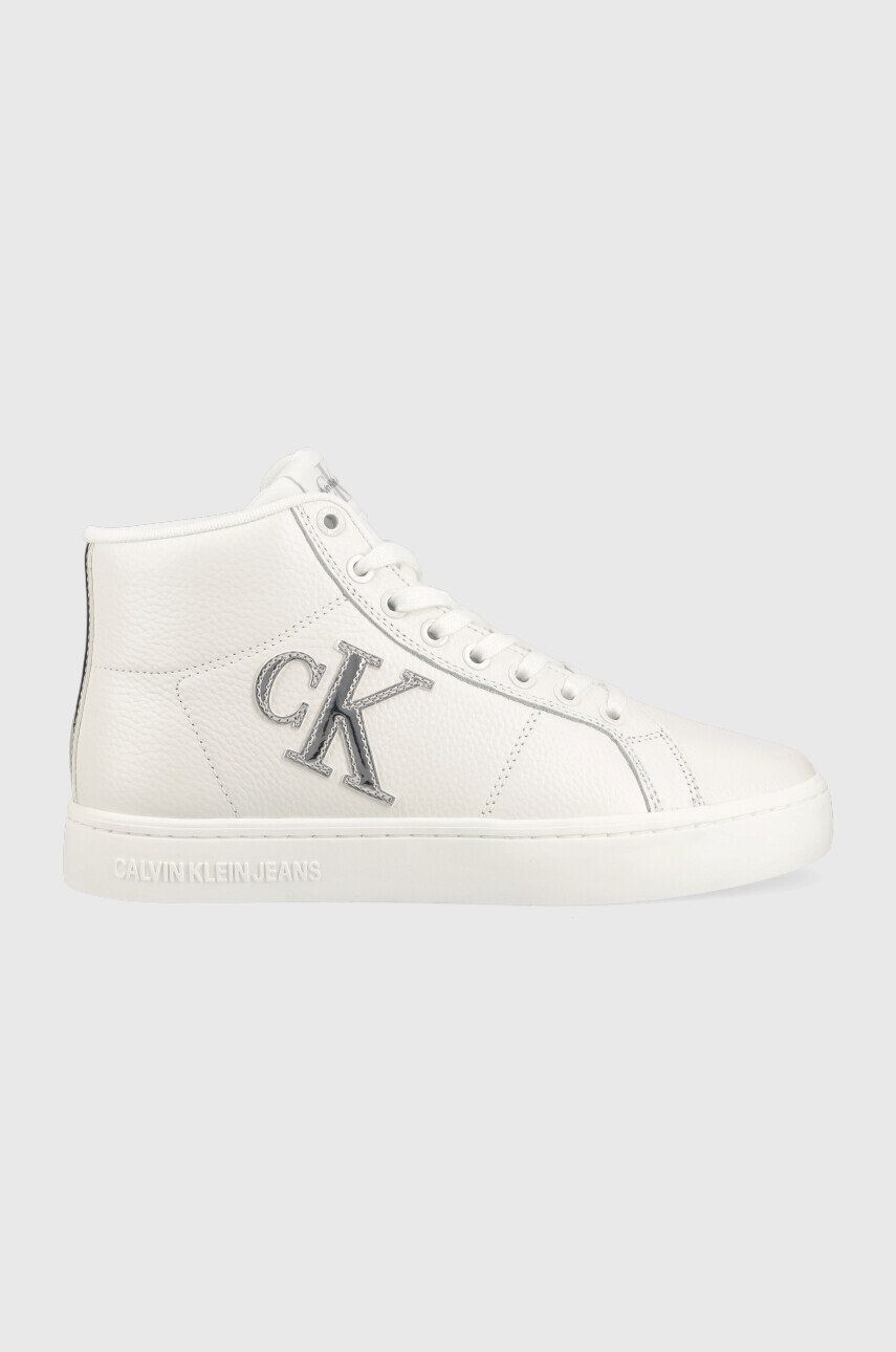 Calvin Klein Jeans Кожени маратонки Classic Cupsole Laceup Mid - Pepit.bg