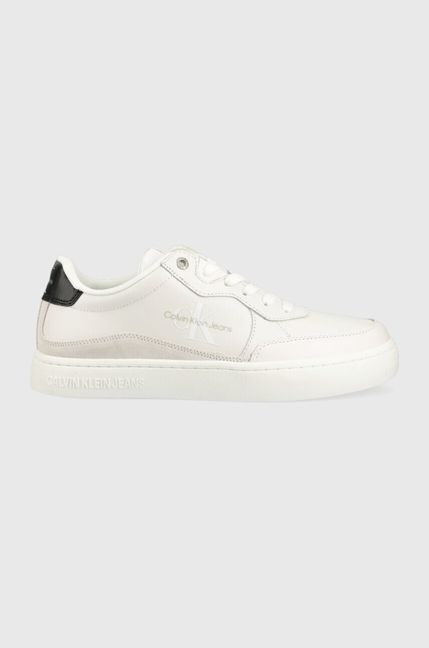 Calvin Klein Jeans Кожени маратонки Classic Cupsole Lth-su Mono в бяло - Pepit.bg