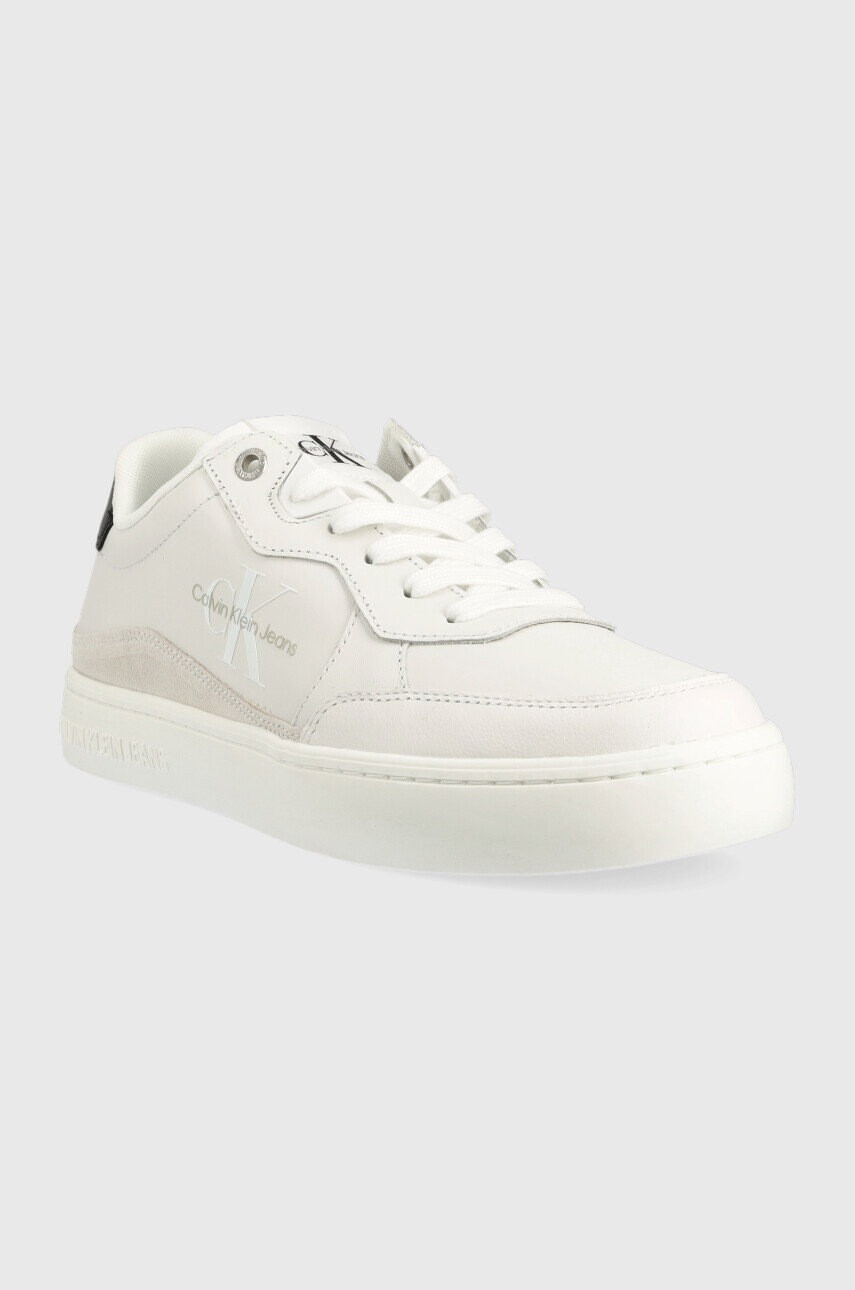 Calvin Klein Jeans Кожени маратонки Classic Cupsole Lth-su Mono в бяло - Pepit.bg