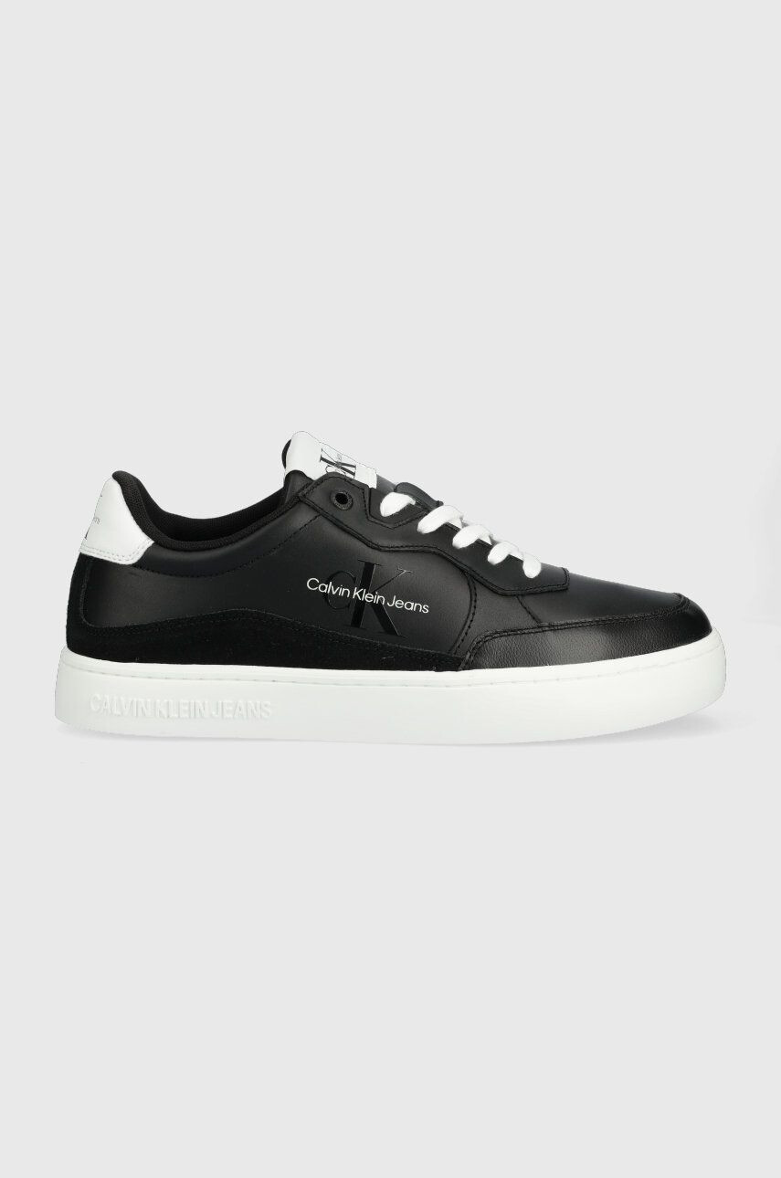 Calvin Klein Jeans Кожени маратонки Classic Cupsole Lth-su Mono в черно - Pepit.bg