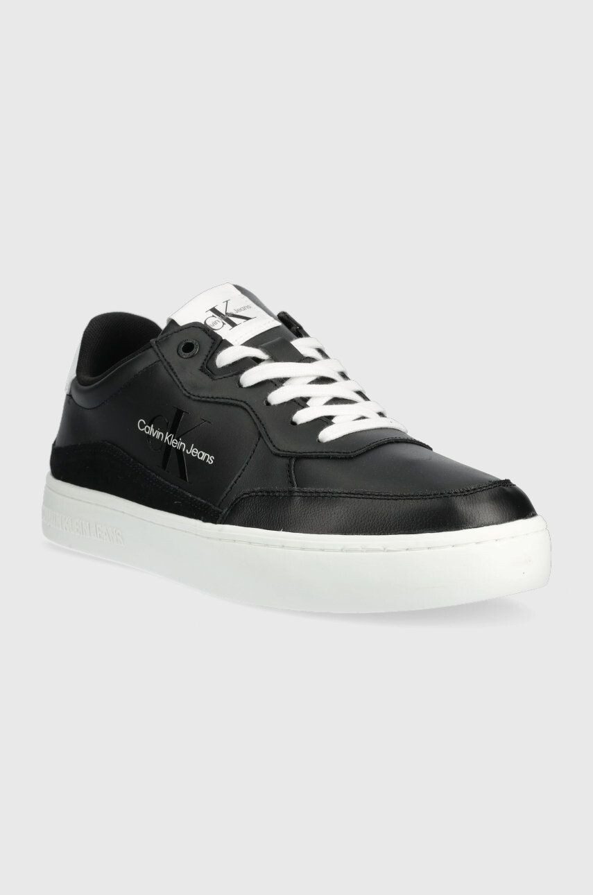 Calvin Klein Jeans Кожени маратонки Classic Cupsole Lth-su Mono в черно - Pepit.bg