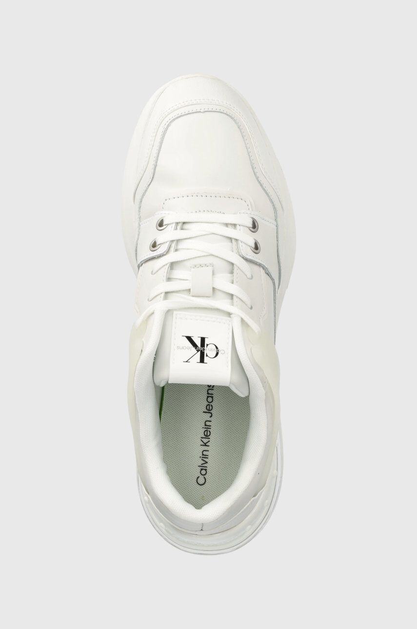 Calvin Klein Jeans Кожени маратонки Sporty Runner Comfair Laceup в бяло - Pepit.bg