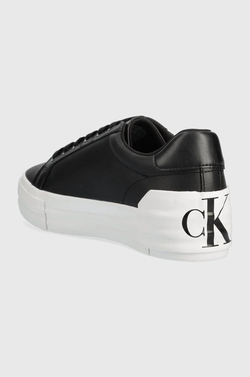 Calvin Klein Jeans Кожени маратонки Vulc Flatform Bold Lth в черно - Pepit.bg