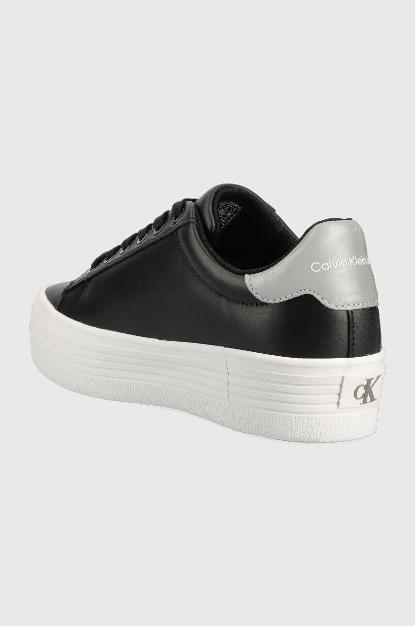 Calvin Klein Jeans Кожени маратонки VULC FLATFORM LACEUP в черно YW0YW01220 - Pepit.bg