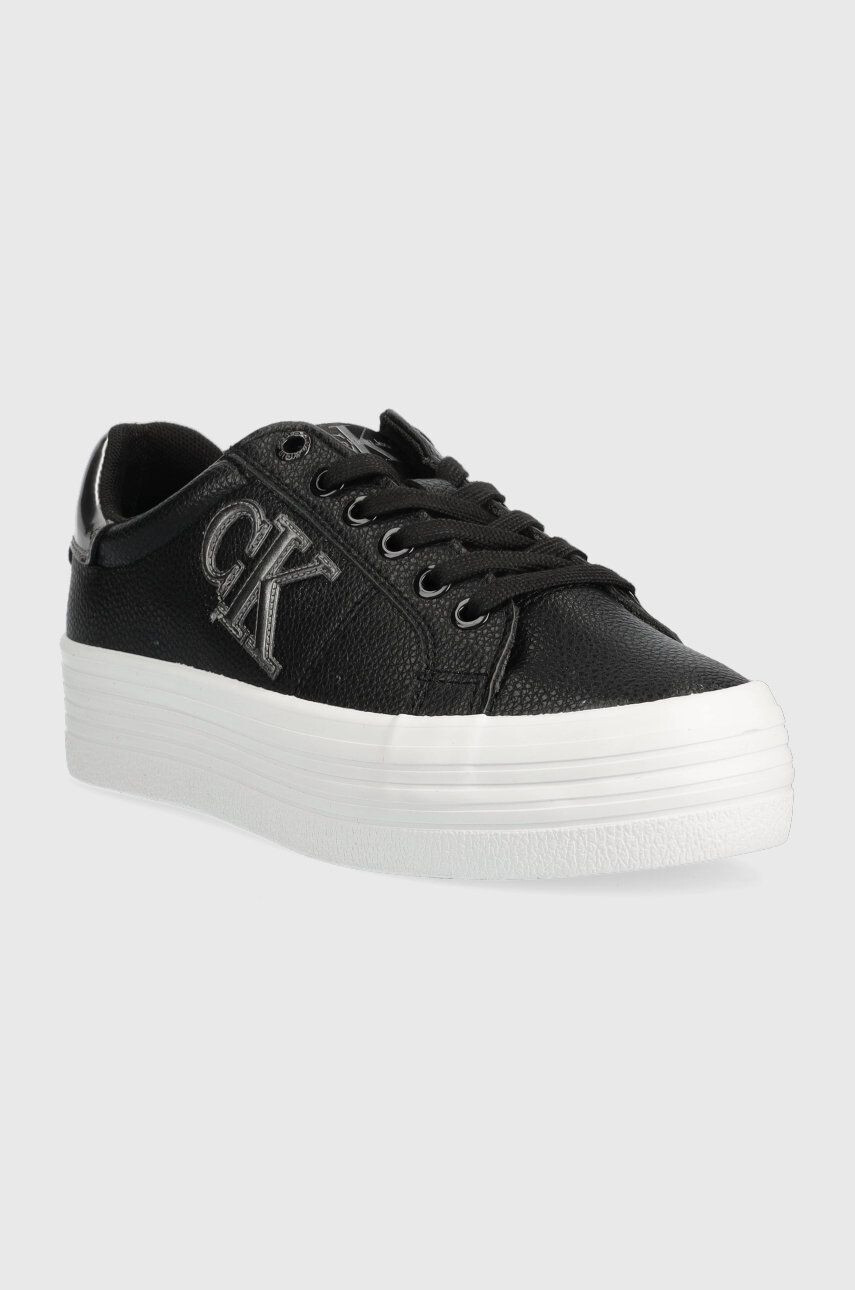 Calvin Klein Jeans Кожени маратонки Vulc Flatform Laceup Low - Pepit.bg