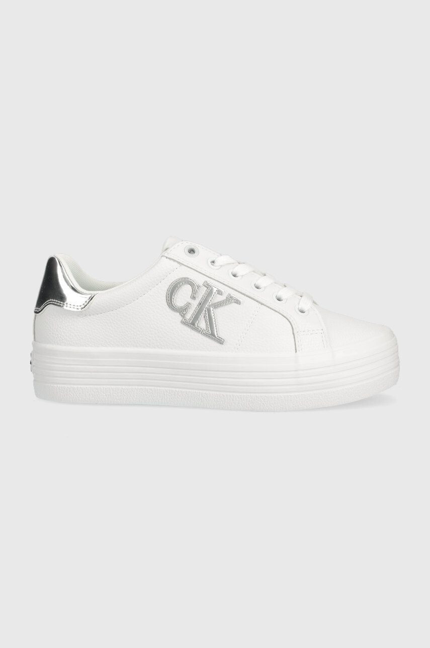 Calvin Klein Jeans Кожени маратонки Vulc Flatform Laceup Low - Pepit.bg