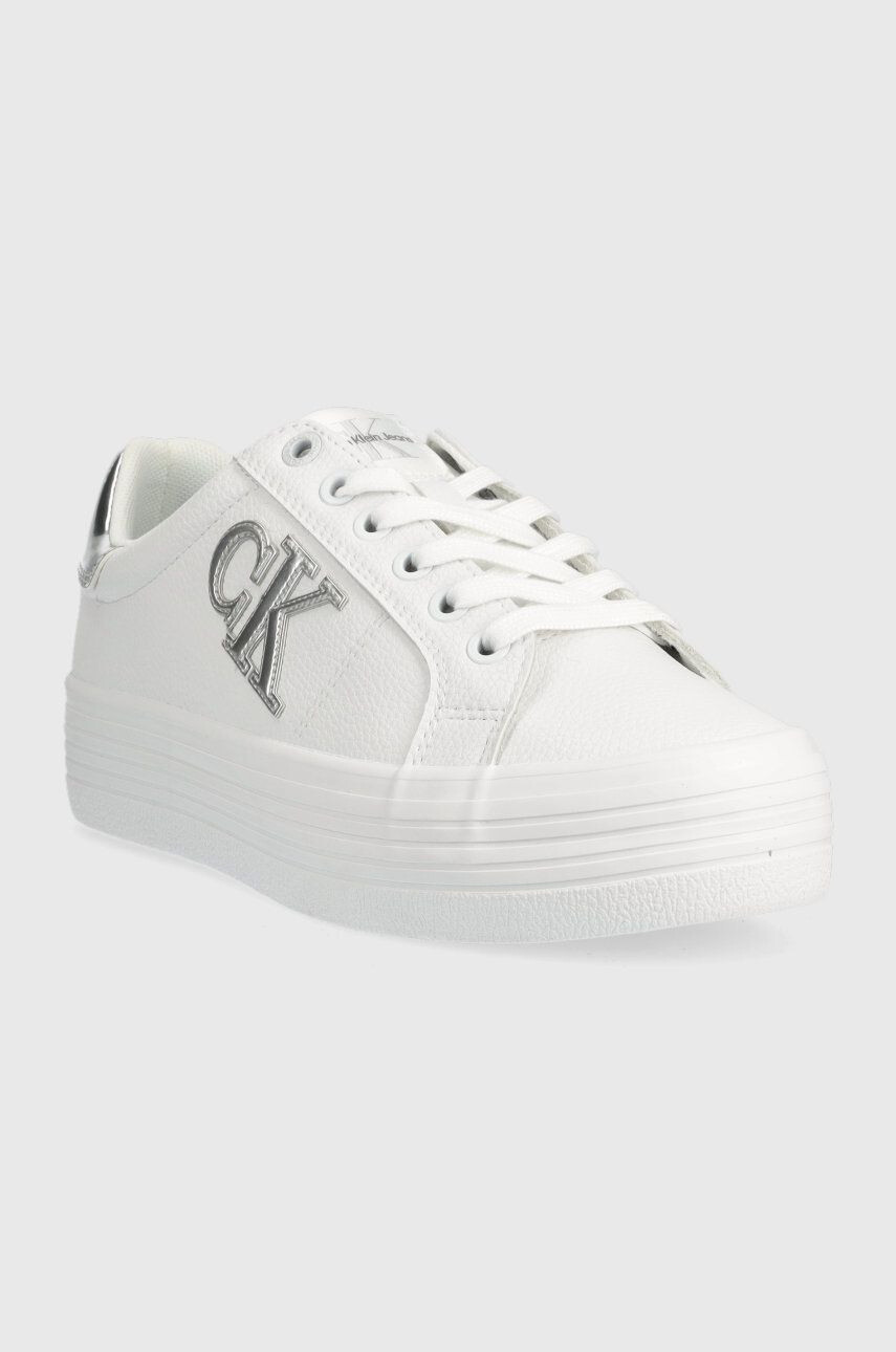 Calvin Klein Jeans Кожени маратонки Vulc Flatform Laceup Low - Pepit.bg