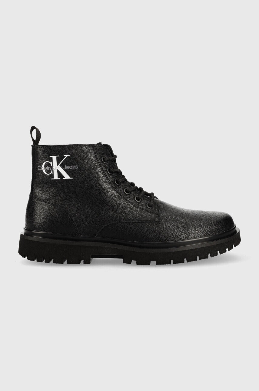 Calvin Klein Jeans Кожени обувки Lug Mid Laceup Boot - Pepit.bg
