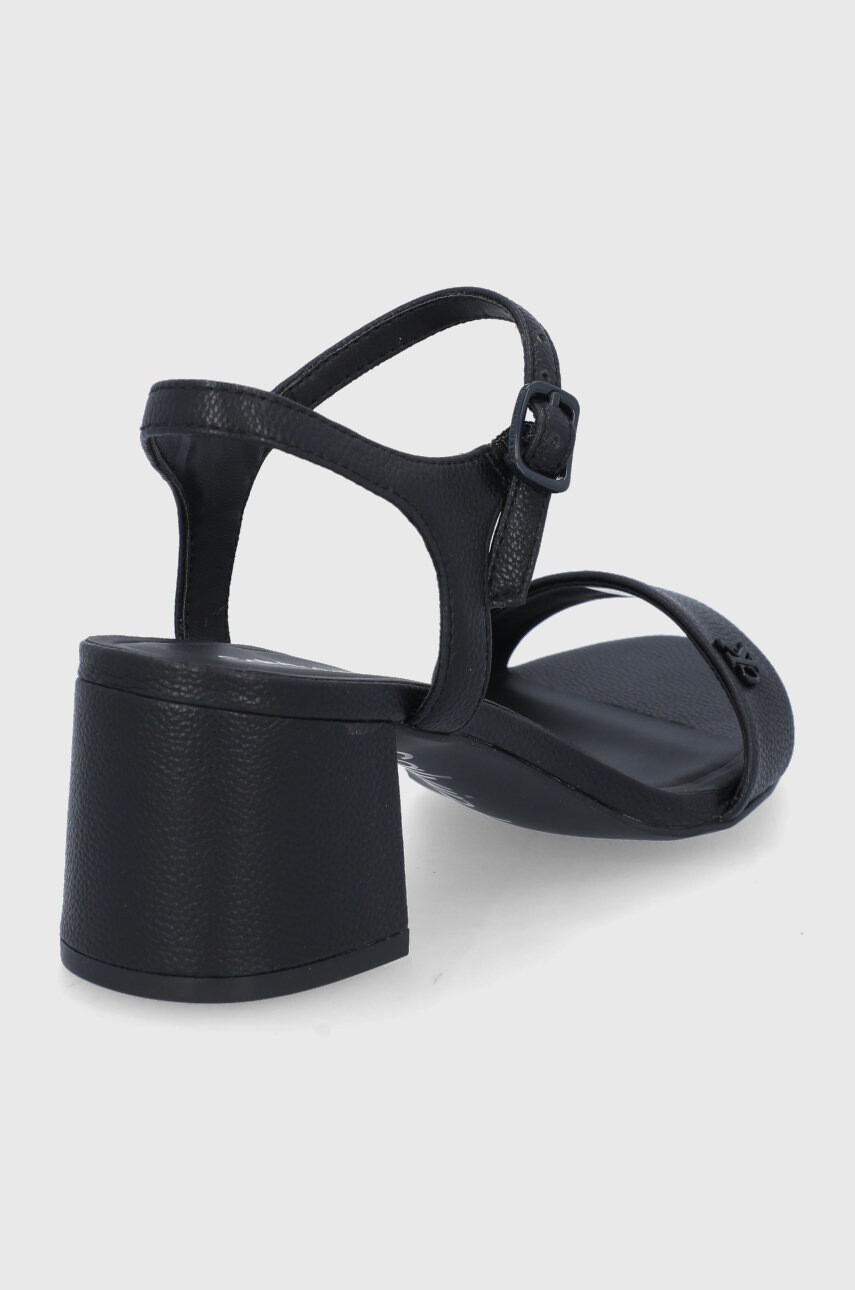Calvin Klein Jeans Кожени сандали в черно - Pepit.bg