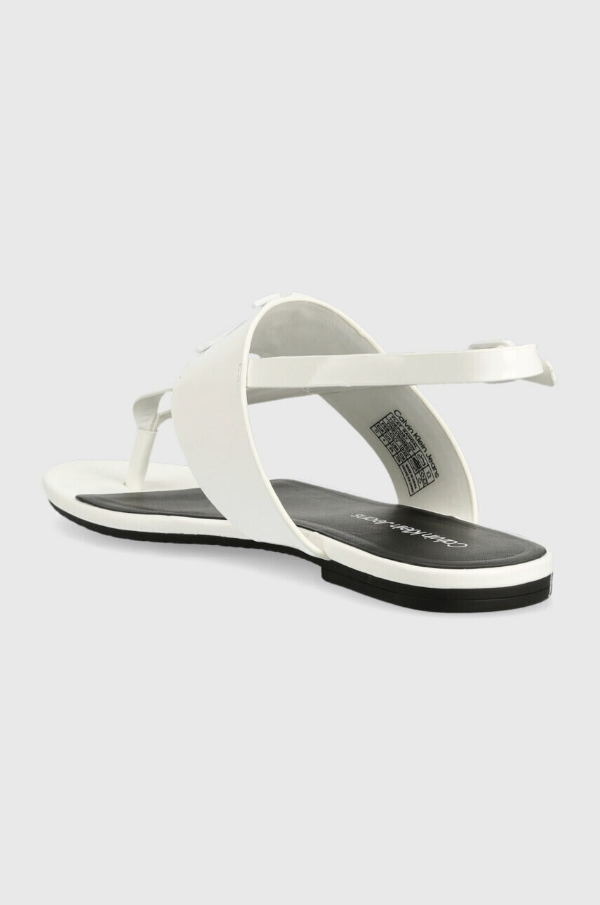 Calvin Klein Jeans Кожени сандали FLAT SANDAL HW в бяло YW0YW00953 - Pepit.bg
