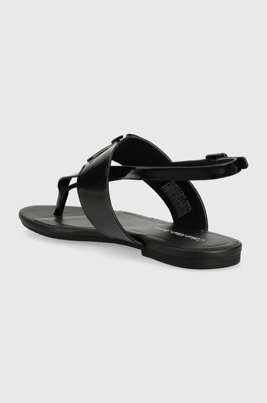 Calvin Klein Jeans Кожени сандали FLAT SANDAL HW в черно YW0YW00953 - Pepit.bg