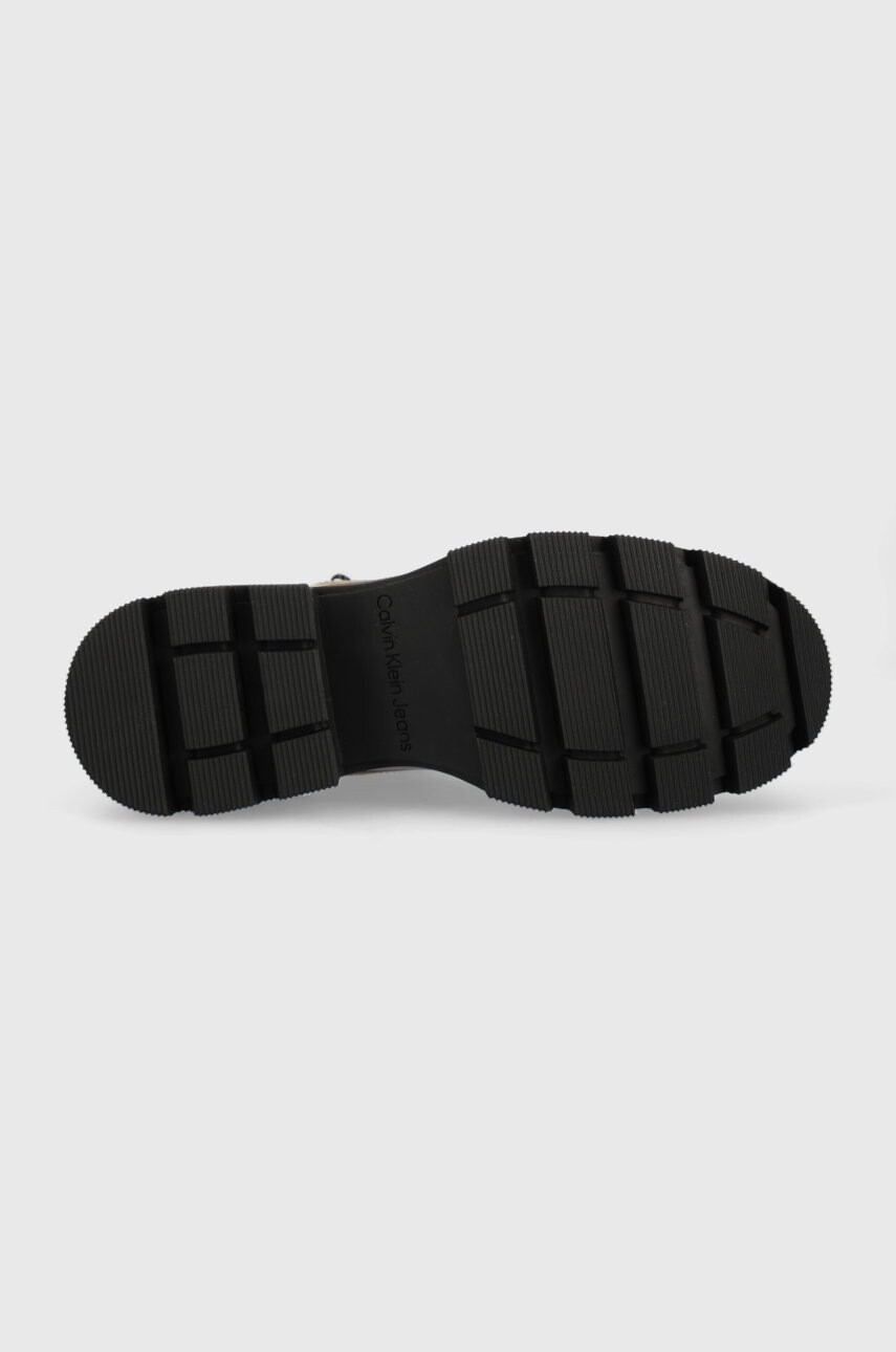 Calvin Klein Jeans Кубинки Chunky Combat Laceup в бежово с платформа - Pepit.bg