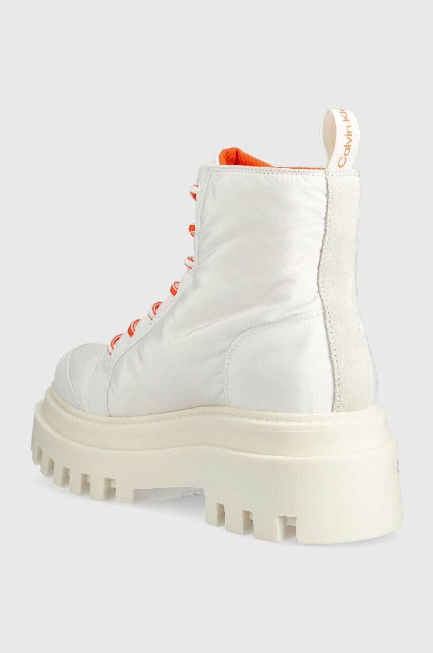 Calvin Klein Jeans Кубинки TOOTHY COMBAT BOOT SOFTNY в бяло с платформа YW0YW00948 - Pepit.bg